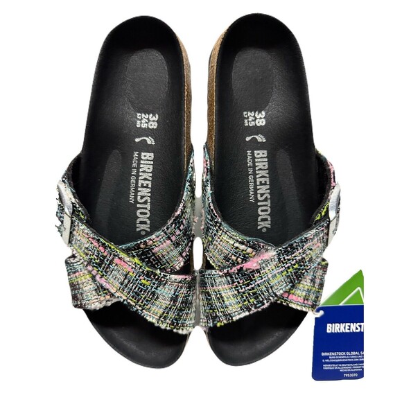 NEW Birkenstock Sandal Festive Weave Multicolor Textile Vegan Womens 7-7.5 38 EU - Picture 6 of 7